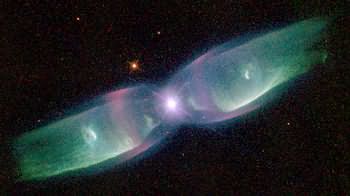 Supersonic exhaust from Nebula M2-9  --HubbleST